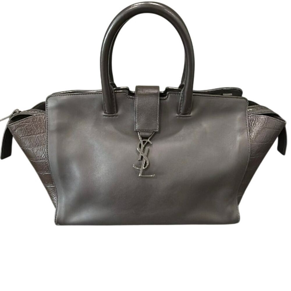 Saint Laurent YSL Monogram downtown cabas leather handbag
